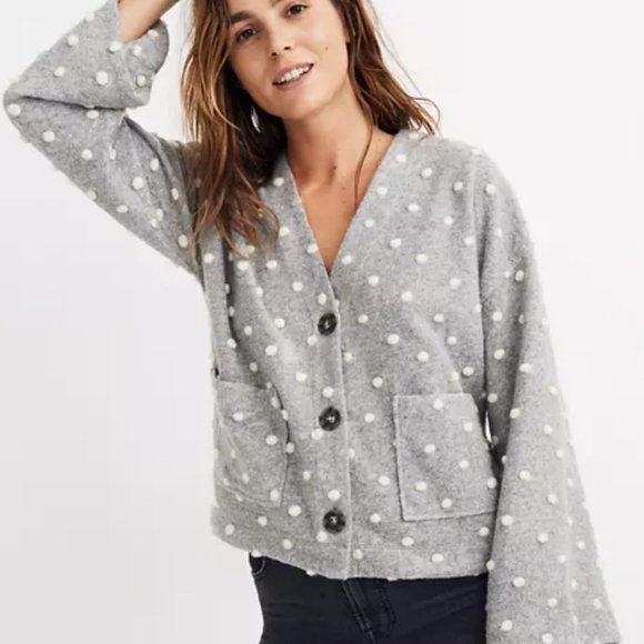 Madewell Sweaters - Madewell Texture & Thread PomPom Bobble Cardigan
